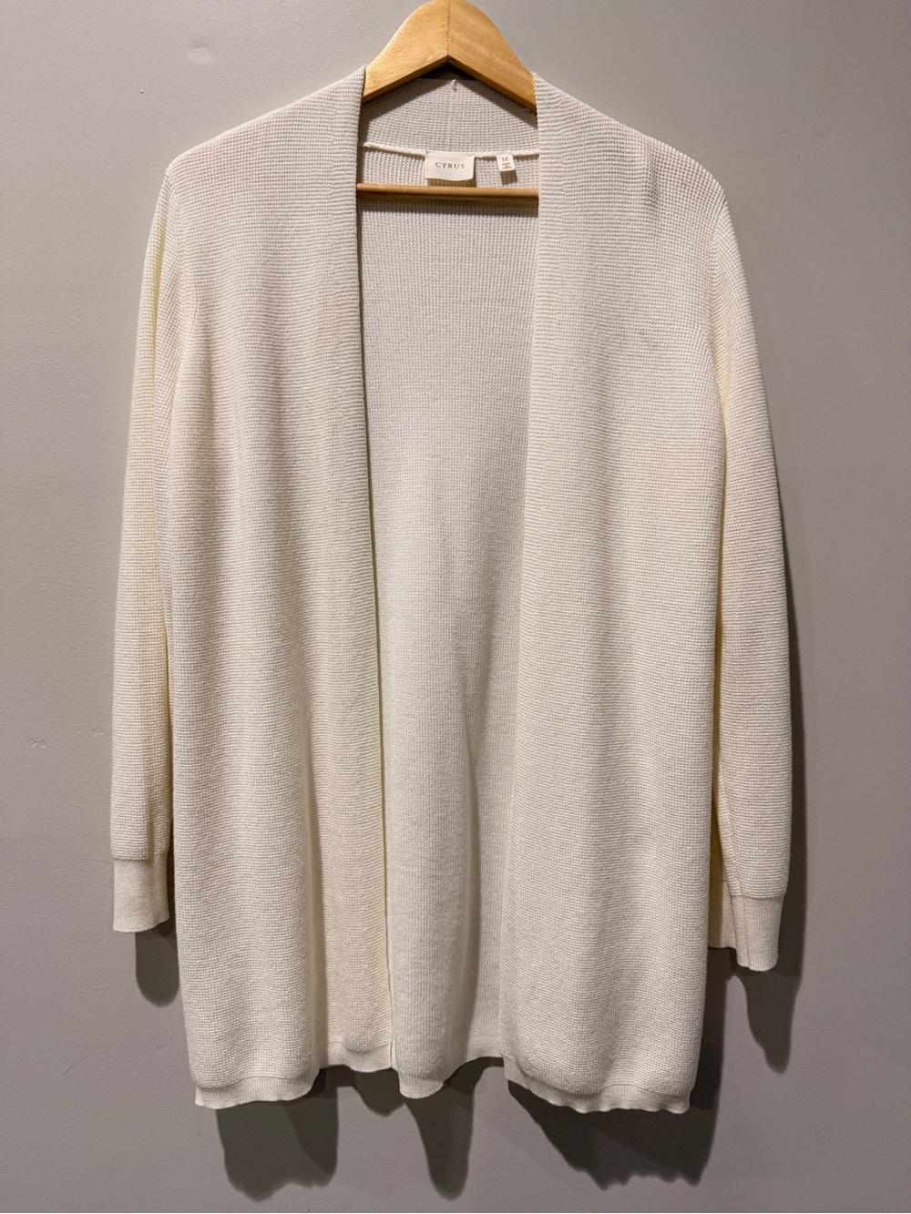 Open-Front Cream Knit Cardigan Sweater Coastal Chic Minimalist Capsule Layering